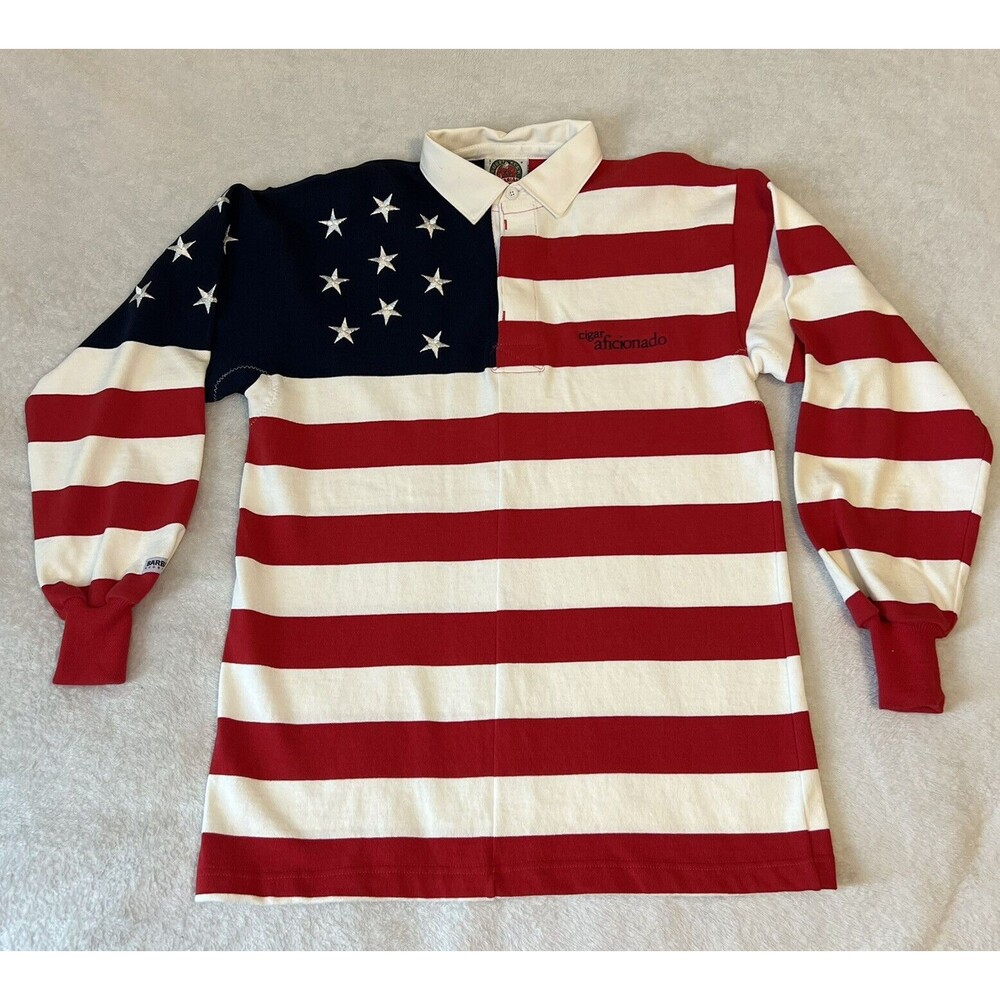 Barbarian Rugby Wear Stars & Stripes‎ Mens Size Large Embroidered ￼logo